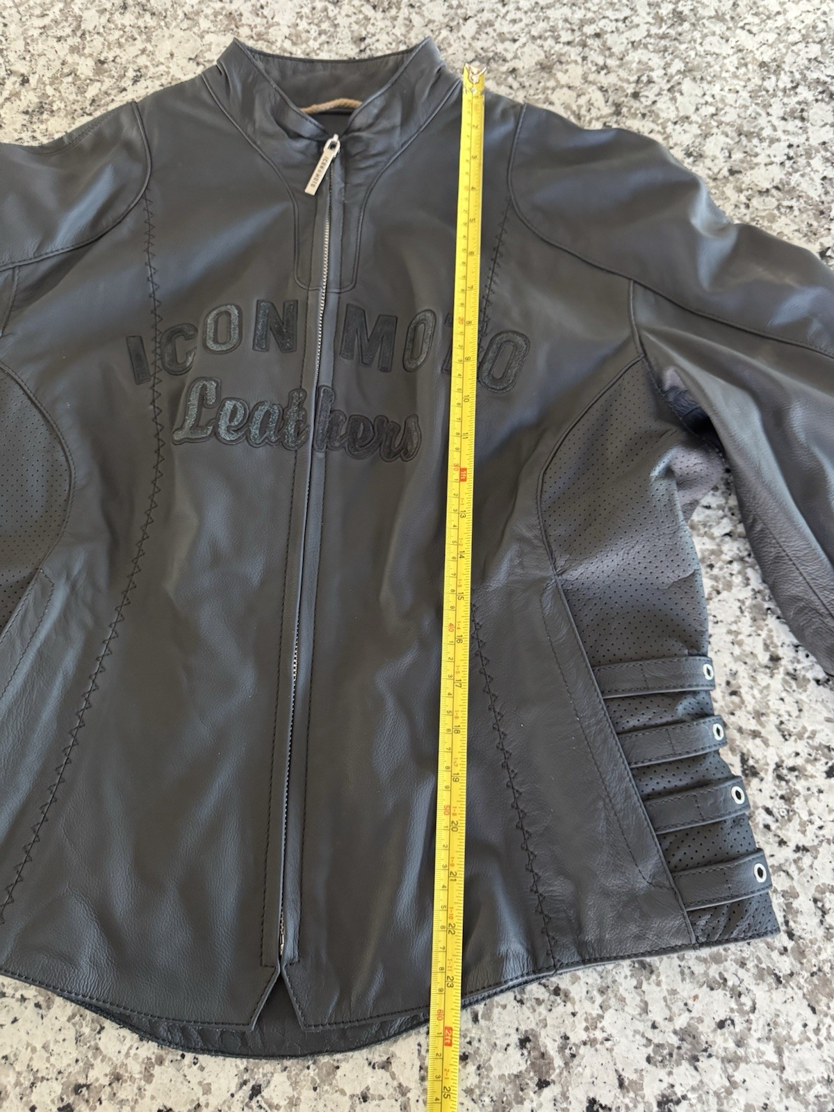 Icon Moto Jacket M Black Bombshell Leather Motorc… - image 23
