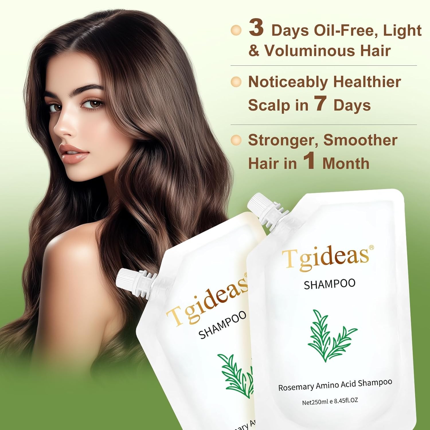 Tgideas Rosemary Amino Acid Shampoo, Hair Growth Shampoo for Thinning Hair... 