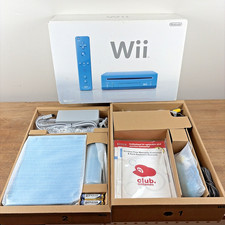 Nintendo Wii Blue Family Edition RVL-101 Open Box Unused CIB Complete Console