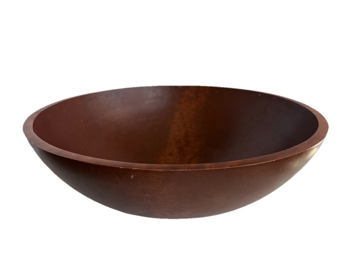 Vintage Extra Large Wooden Dough Bowl 19” Primitive Farmhouse