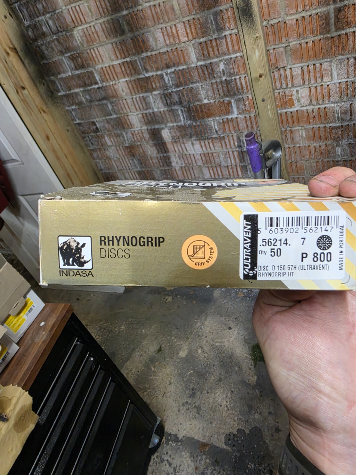 Indasa Rhynogrip HT Ultravent Line 150mm 6"" Sanding Discs P800 Box of 48