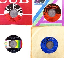 LOT OF 52 VINTAGE 45 RPM RECORDS - LOT 120 -LOOK CLOSELY FOR RARE GEMS