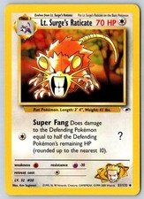 LT. SURGE'S RATICATE 51/132 GYM HEROES 2000 on eBay