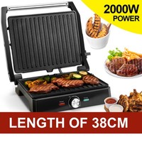 SUPERLEX 2000W Sandwich Grill Maker Panini Press Grill Toaster Machine Fold-Out