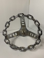 Original 70s Lowrider 8 Inch Wide 5 Inch Deep Chrome Chain Steering Wheel