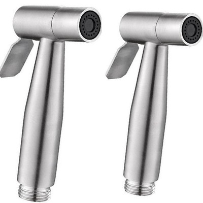 2 Pieces Bidet Toilet Sprayer Head Stainless Steel Handheld 