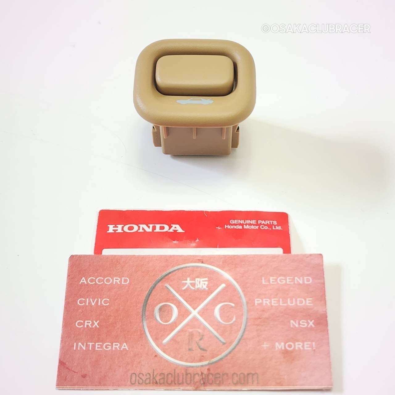 Genuine OEM 91-05 Honda Acura NSX Tan Trunk Open Switch Button Assy. New NA1 2
