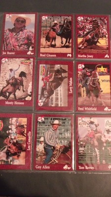 1991 PRO RODEO TRADING CARDS LEGENDS BULL BRONCS ROPERS COWBOYS SET OF 9 SET #1