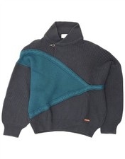 AUSTRALIAN L'ALPINA Mens Shawl Neck Jumper Sweater IT 52 Large Navy Blue AI08