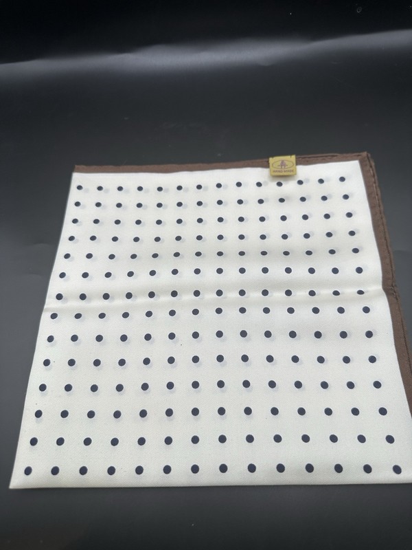 Bespoke Handmade Made In Japan Silk Polka Dot Pocket Square