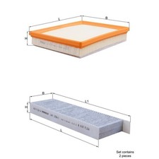 Knecht Filter-Paket Kit Convient pour Opel Corsa F Mokka Peugeot 208 II, Citröen