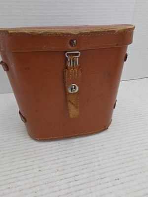 Leather Binocular Case with Red Interior No Strap And A Set Of Benokerlers 