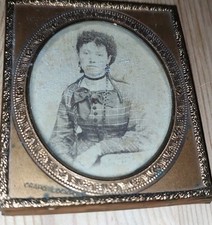 Very Old Antique Picture In Frame. 3x3" Frame. Very Old
