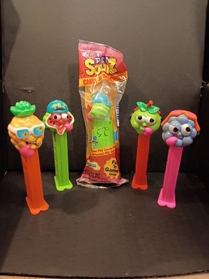 PEZ Sourz Fruit Lot of 5 Vintage Sour Candy Watermelon Pineapple Grape MOC