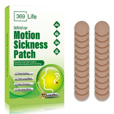 369 Life Motion Sickness Patches for Car and Boat 24 Count (Pack of 1), Brown