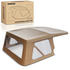 A-premium Spice Convertible Soft Top For Jeep Wrangler Tj With Plastic Windows