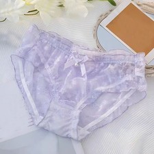 Japanese Sweet Girls Womens Underwear Lace Transparent Panties Briefs Underpants
