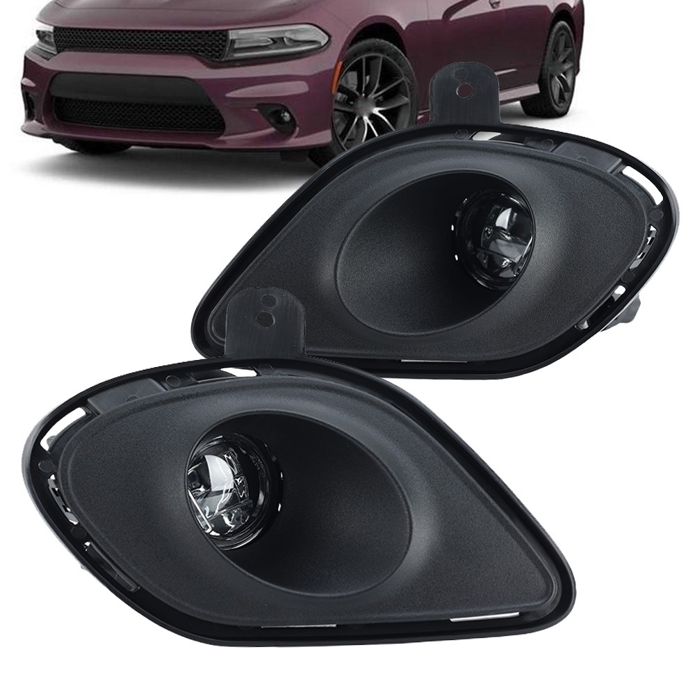 LED Bumper Fog Light Lamp w/ Bracket Wiring Kit For Dodge Charger SRT 2015-2023