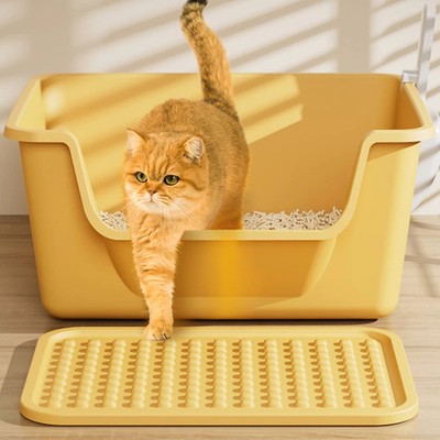 Große Katzentoilette Kunststoff halbgeschlossen spritzwassergeschützt