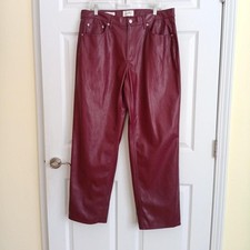 Universal Thread Mid-Rise '90s Baggy Faux Leather Pants Size 14R