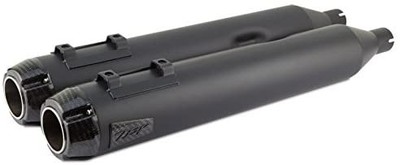T3870499D-B NEW TWO BROTHERS BLACK CERAMIC SLIP ON MUFFLERS FITS 1995-2016