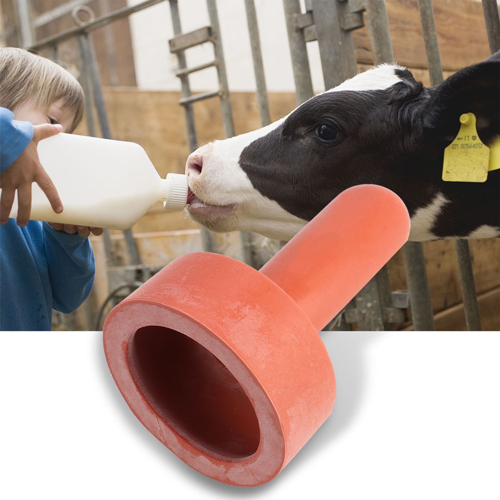 5Pcs Farm Animal Cow Nipple Drinker Pacifier Calf Feeding Bottle Drinking Wat UK