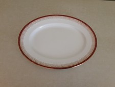 Royal Grafton Majestic Maroon Large Oval Serving Plate Length 15 1/2" 39  cm