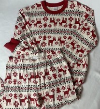 Hanna Andersson Pajamas Deer Dear Reindeer Jogger Thermal Top Adult Size L