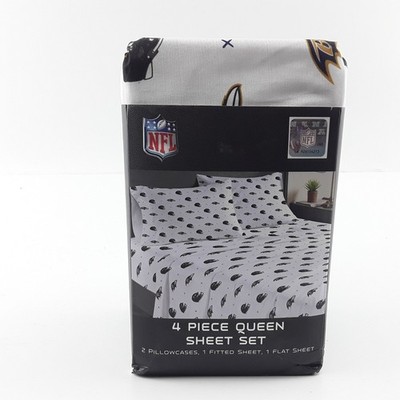 NFL Baltimore Ravens Small X Queen Bed Sheet Set 100% Polyester Theme Sport