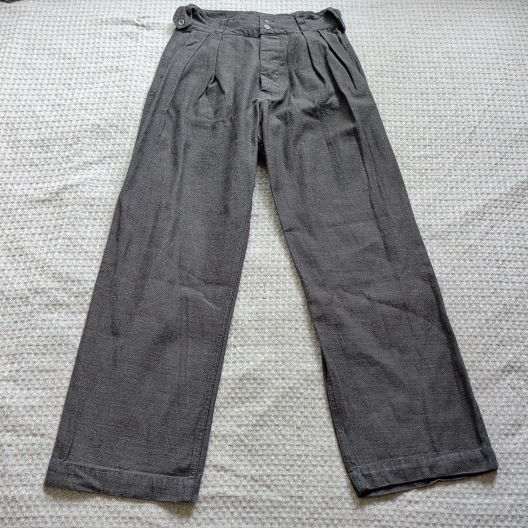 Imogene And Willie Pants Womens 31 Gray Diana Wide Leg Pleated Chino Denim