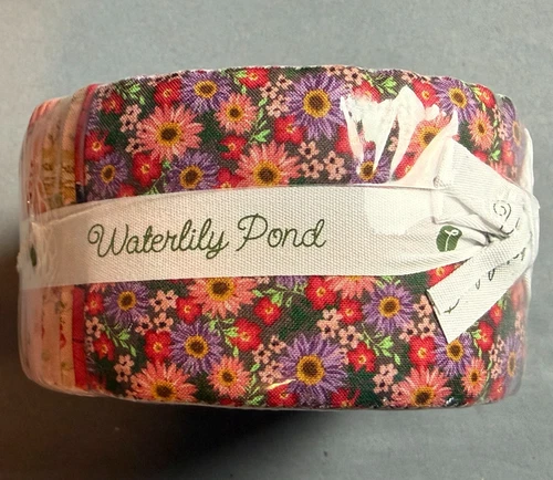 Tinyspool & Co Waterlily Pond Jelly Roll 40 Cotton Quilting Fabric Strips 2.5x44 image 4