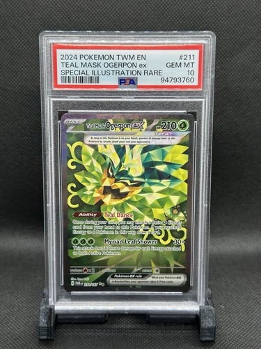 Teal Mask Ogerpon ex graded PSA 10 for sale on eBay