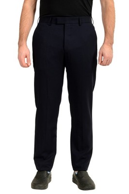 Hugo Boss Men's ''T-Ned/Brite1'' Navy Blue 100% Wool Dress Pants US 32R IT 48