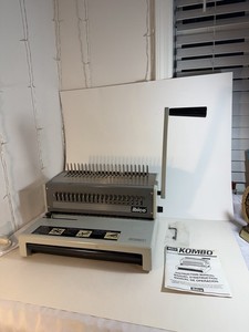 Ibico KOMBO Heavy Duty Manual Comb Binding Machine Paper Punch Binder w/ Manual 