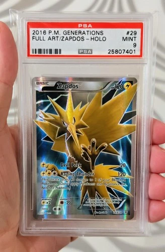 Pokémon TCG Zapdos 29/83 XY Generations Full Art Ultra Rare 2016 - PSA 9 Mint