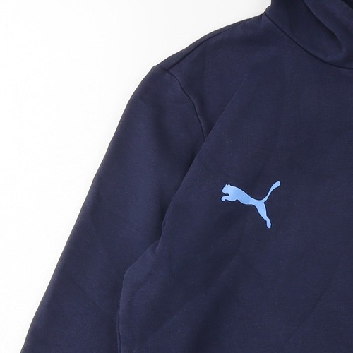 Puma Boys Blue Hoodie, Size L, Pullover Style, Football Theme - Picture 8 of 12