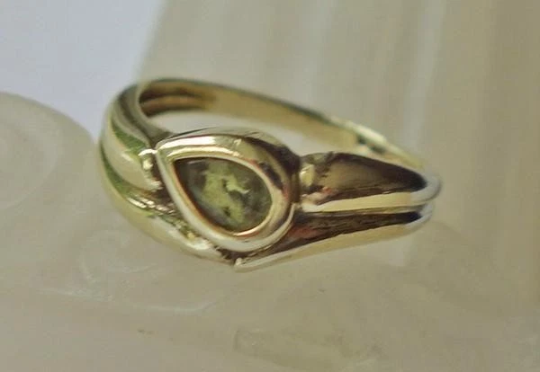 *Ring mit Peridot in aus 8 Kt 333 Gelbgold Tropfen Damen Ringe Gr.52 - Bild 3 von 4