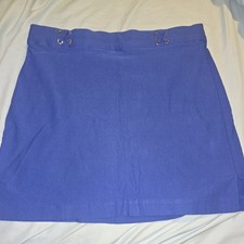 Rafaella Blue Pull-On Athletic Skort M Stretch Elastic Waist Golf Tennis