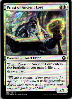Priest of Ancient Lore C Adventures in the Forgotten Realms Foil 35 NM