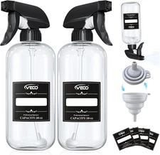 360° Spray Bottles with Adjustable Nozzle, 10Oz/300Ml Spray Bottle for Cleaning 