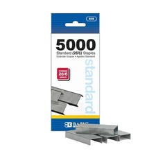 BAZIC Staples Standard 26/6 5000/Pack, Pack of 1 , Silver 5000-count