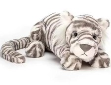 Jellycat Sacha Snow Tiger Plush Doll Pillow Gift Rare with Tags & Dust Bag 28CM