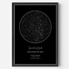Personalised Star Map Print Custom Night Sky Poster Wedding Gift