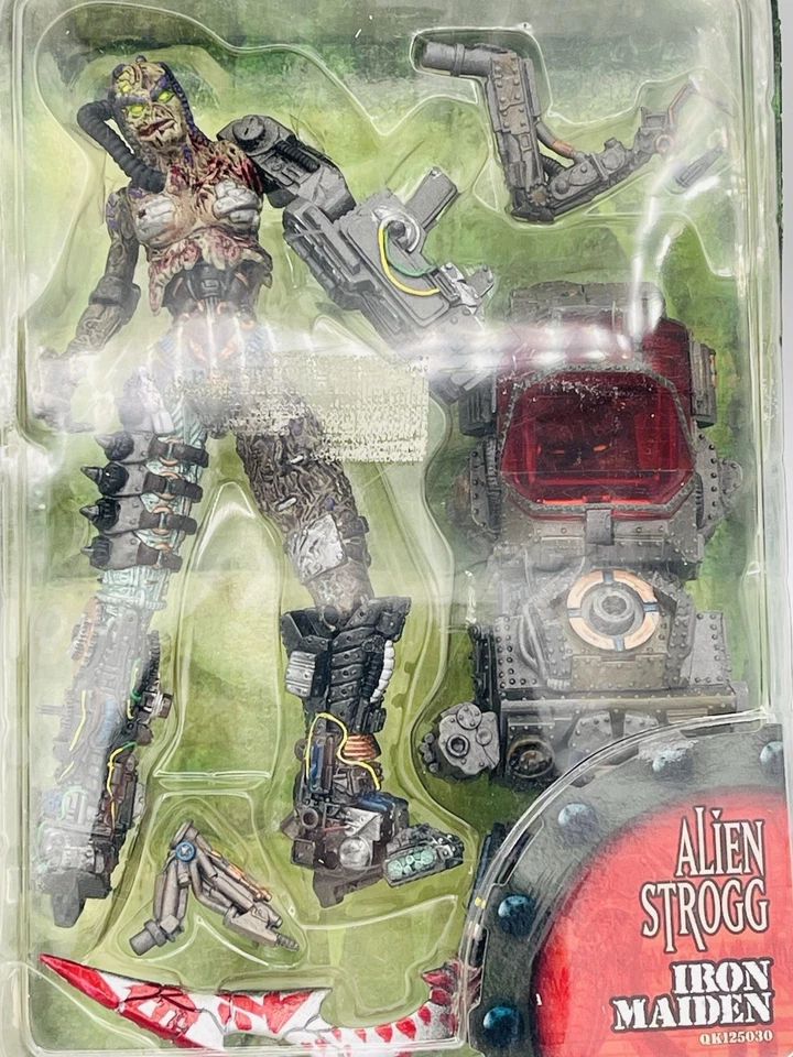 Figura de acción vintage 1998 ReSaurus Quake II Alien Strogg Iron Maiden caja dañada Foto 2 de 4