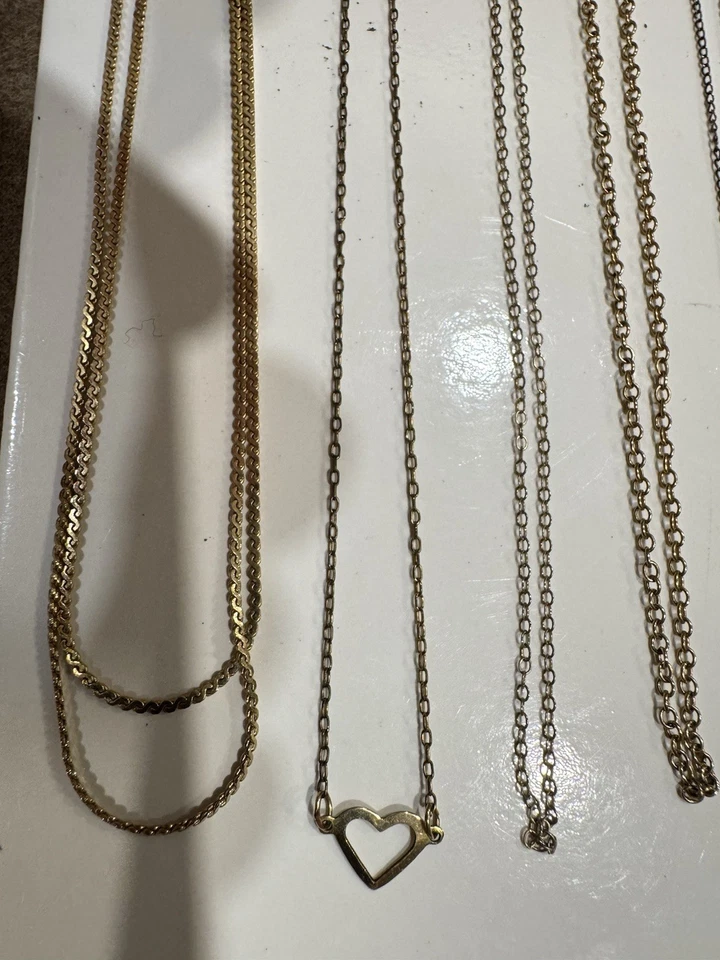 Collares G.F Vintage 14K, 12K, 10K Oro Relleno 16 pulgadas-20 pulgadas. 14,4 gramos. Foto 2 de 4