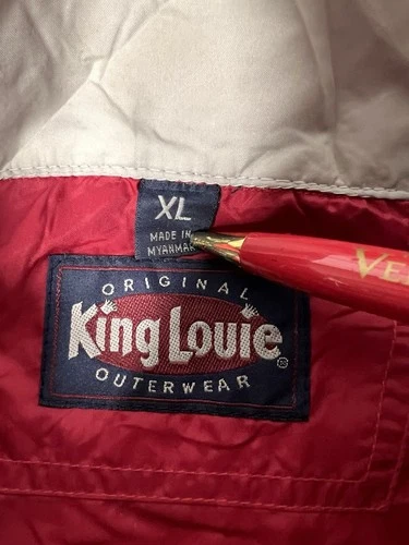 Vintage King Louie Cornell University Red Nylon Anorak Pullover Jacket XL image 4