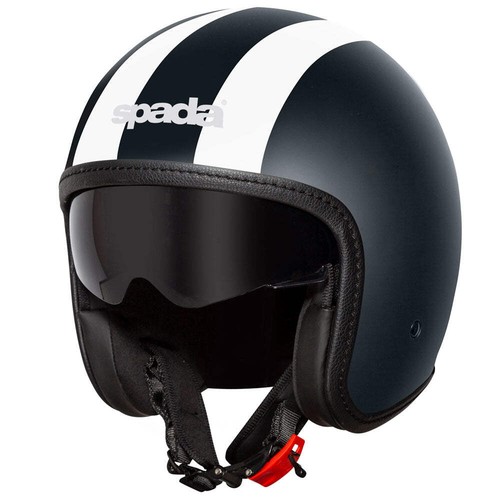 Spada Ace Viper Matt Black/White MOTORCYCLE Helmet - Picture 2 of 6