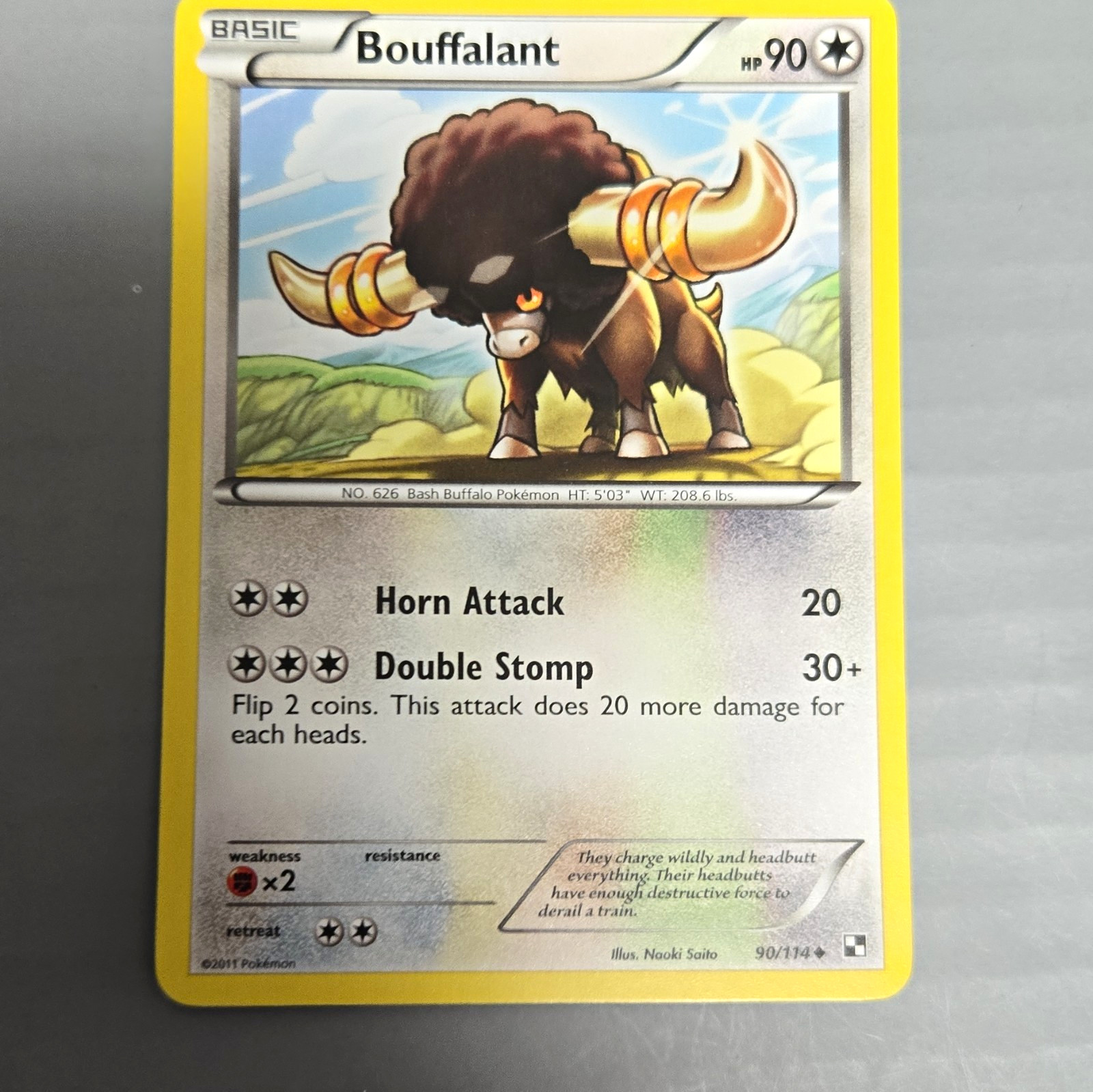 Bouffalant 90/114 Black & White Uncommon Regular English Basic (2011) Lp