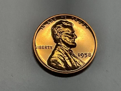 1958 P Proof Lincoln Wheat Cent Great Details #2