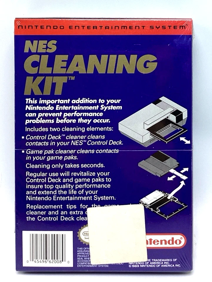 1989 Nintendo Game NES CLEANING KIT - NEW & Factory Sealed with Authentic H-Seam - Image 2 of 4